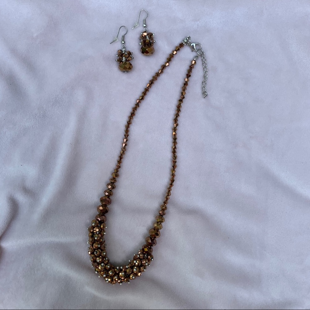 Amber Beaded Princess Length Necklace